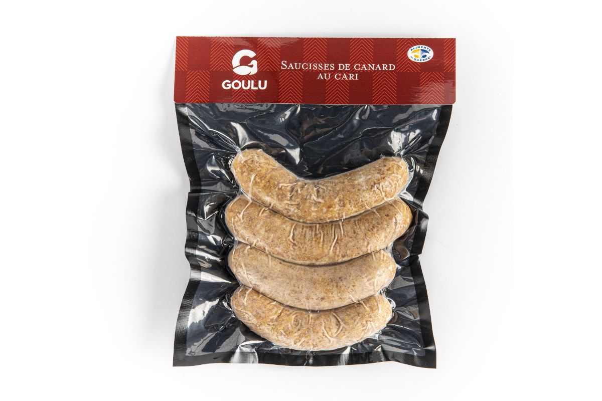 Saucisses de canard au cari